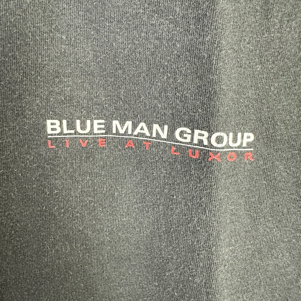 Vintage Blue Man Group T Shirt Medium Black Graphic Print Vegas - Picture 6 of 9